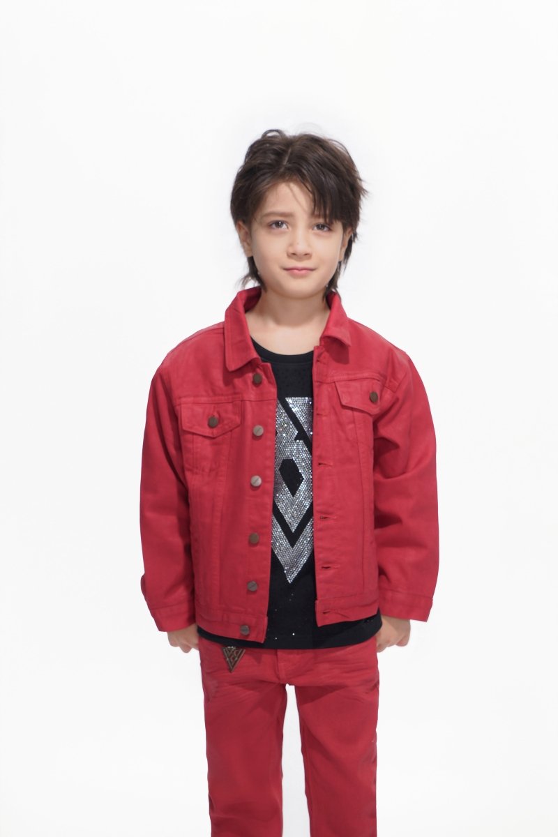 Hideout Kids Red Waxed Jacket - Valabasas