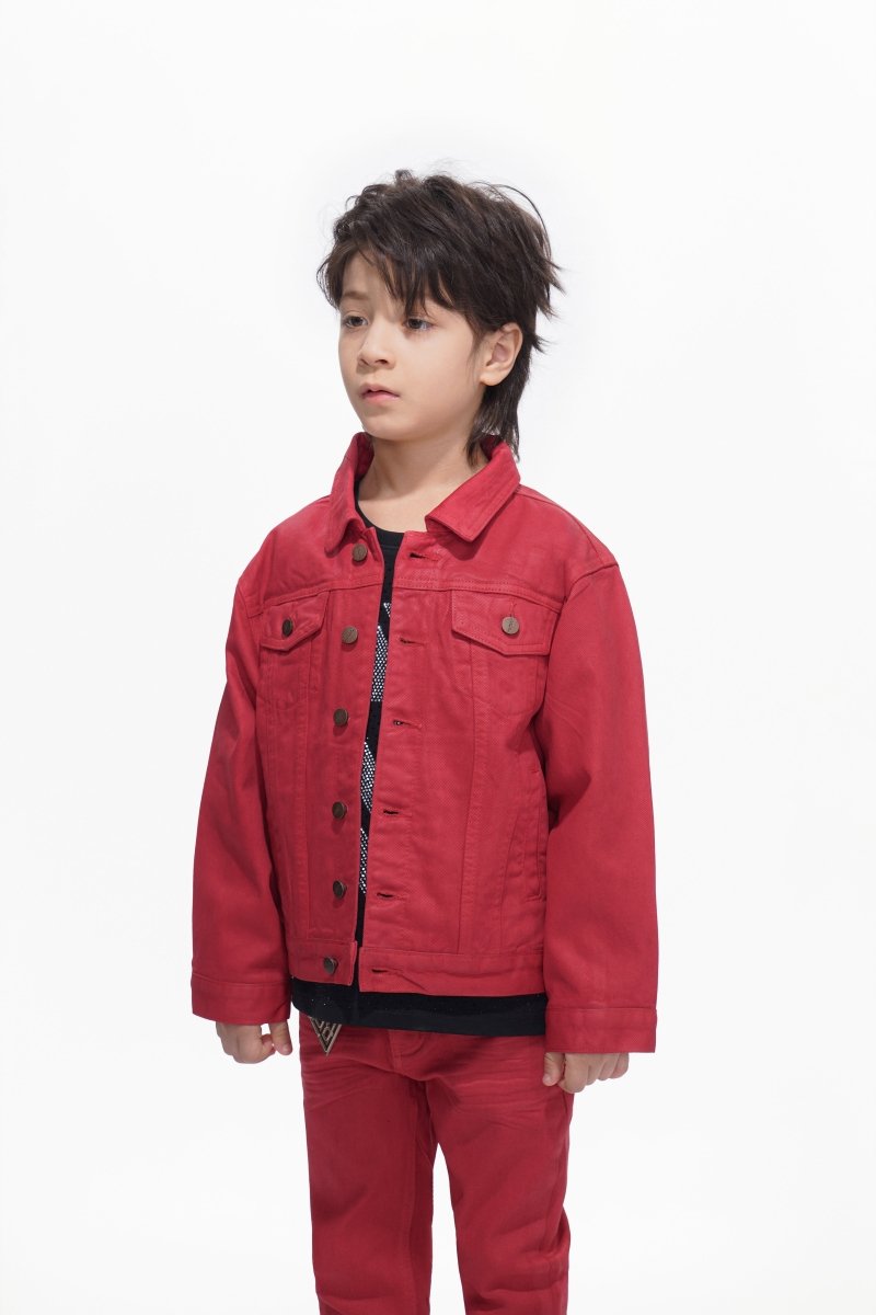 Hideout Kids Red Waxed Jacket - Valabasas