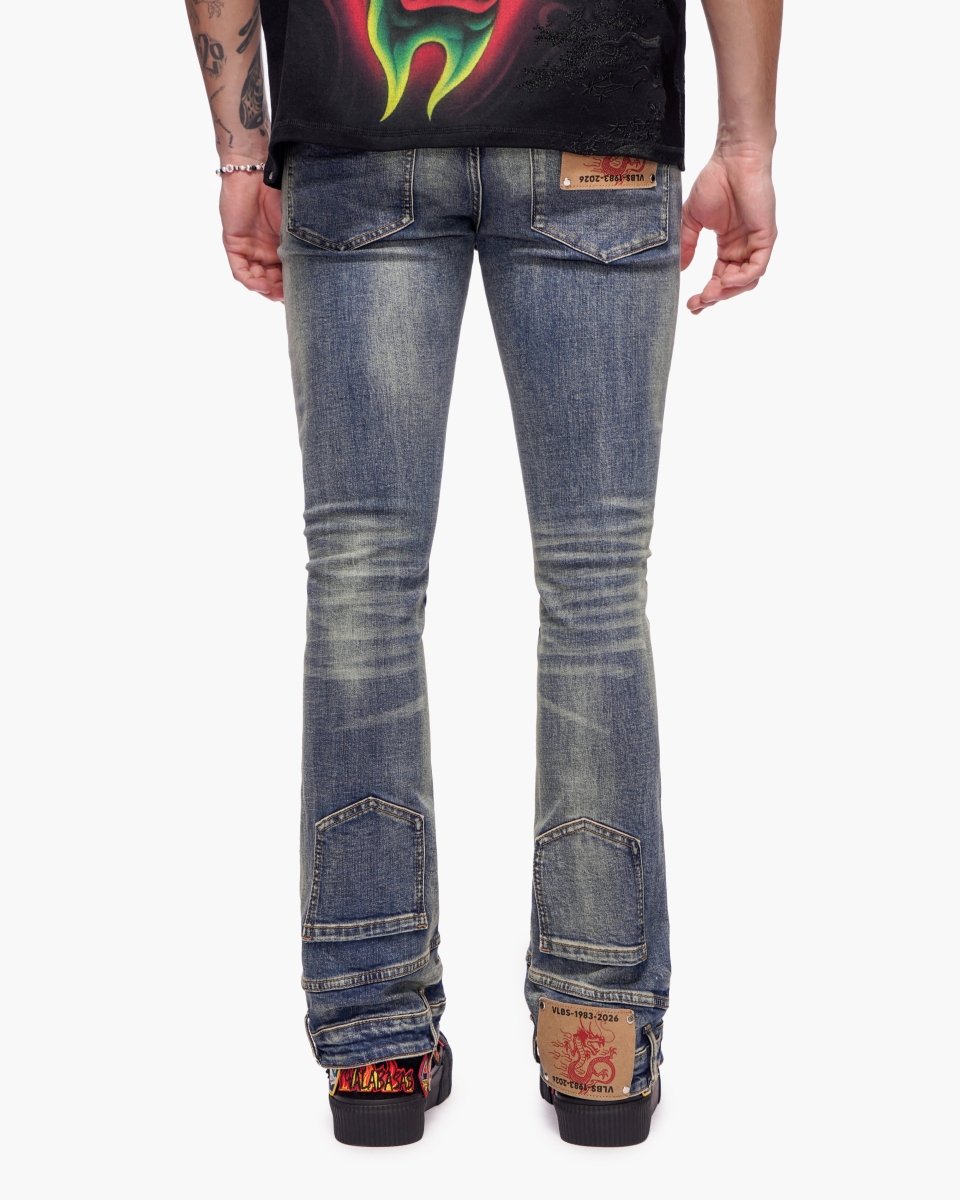 Hikari Stacked Denim Blue Washed - Valabasas