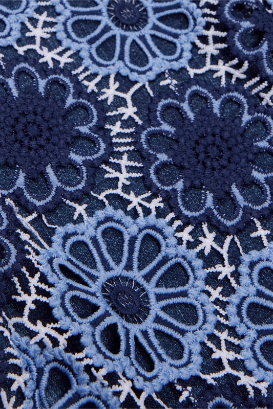 "HONEYCOMB" STACKED FLARE JEAN SAPHIRE CASCADE - Valabasas