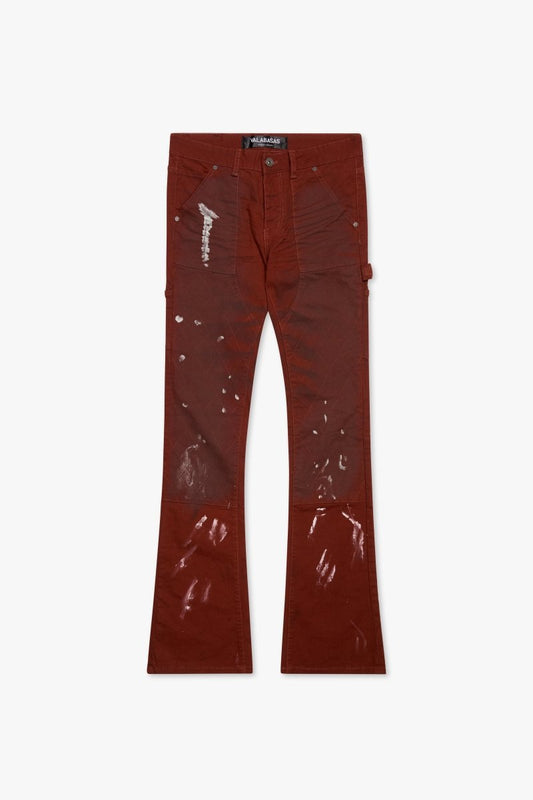 "HOSSAM" STACKED FLARE JEAN DIRTY BROWNISH - Valabasas