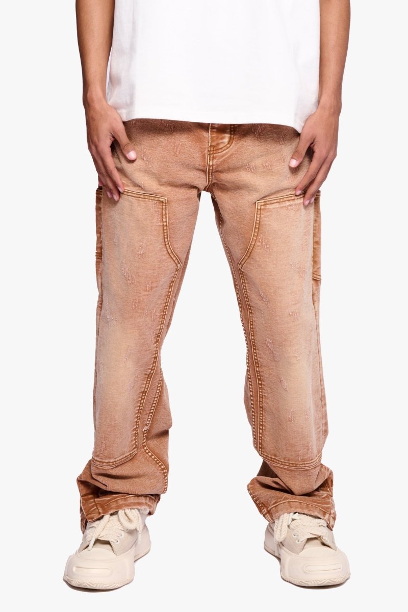 Hound Straight Jeans Brown Washed - Valabasas
