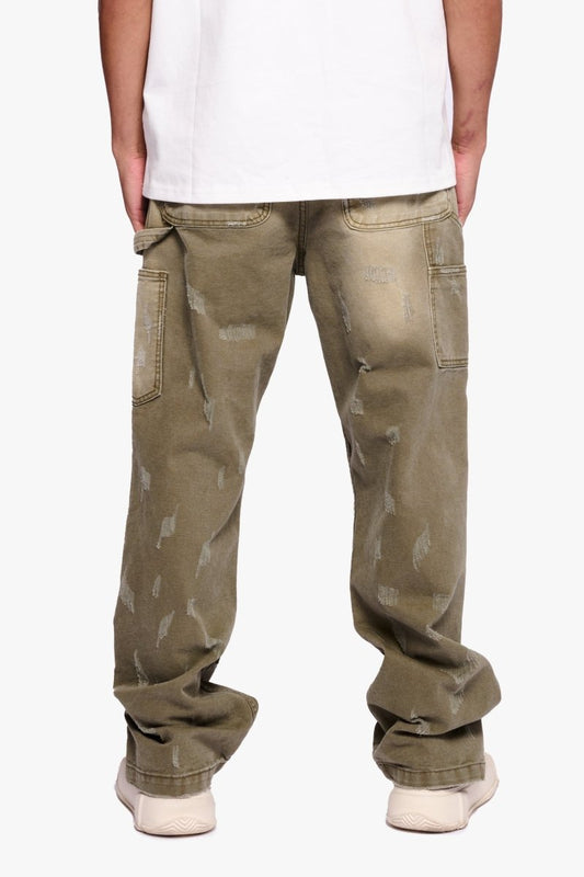 Hound Straight Jeans Green Washed - Valabasas