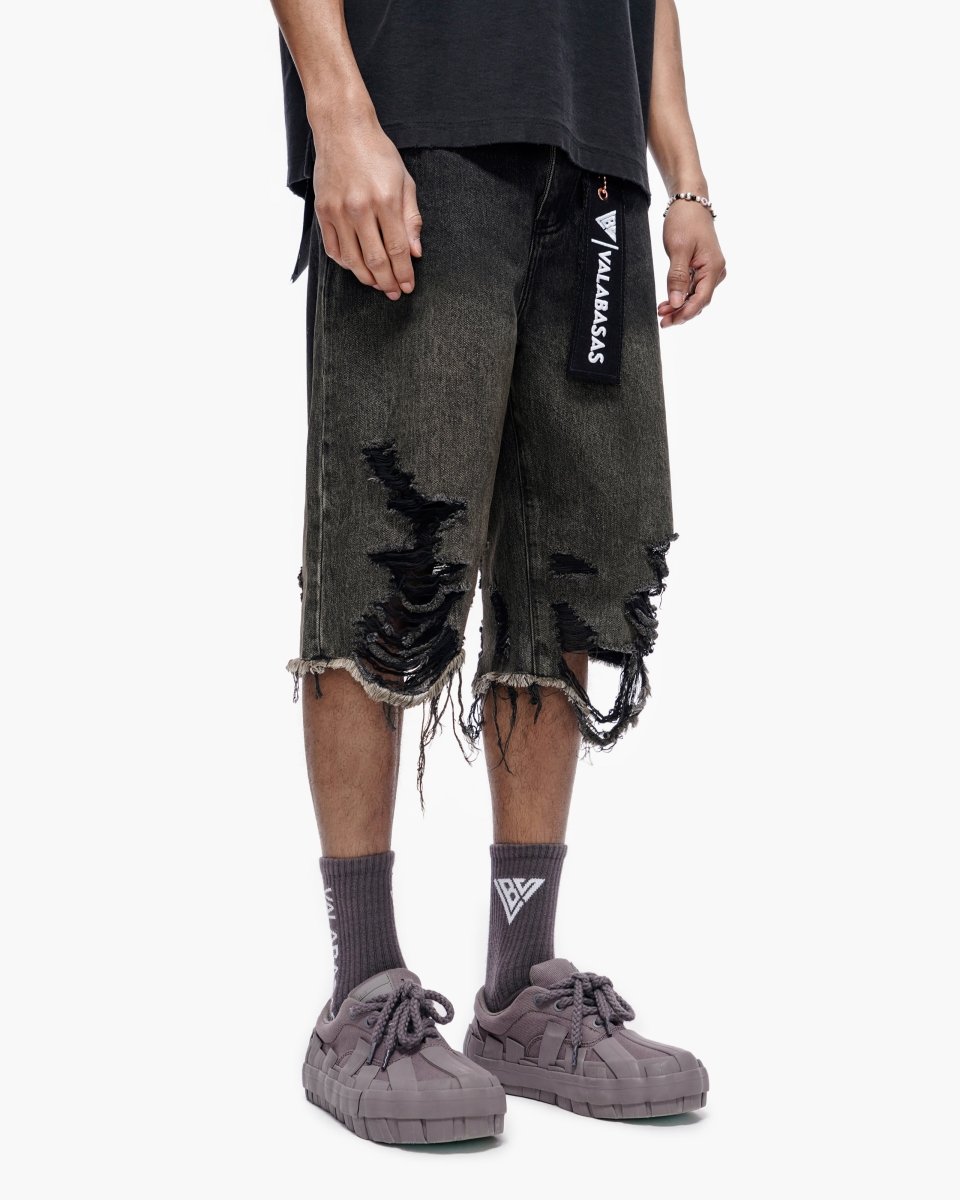 Iceland Dark Grey Wash Jorts - Valabasas
