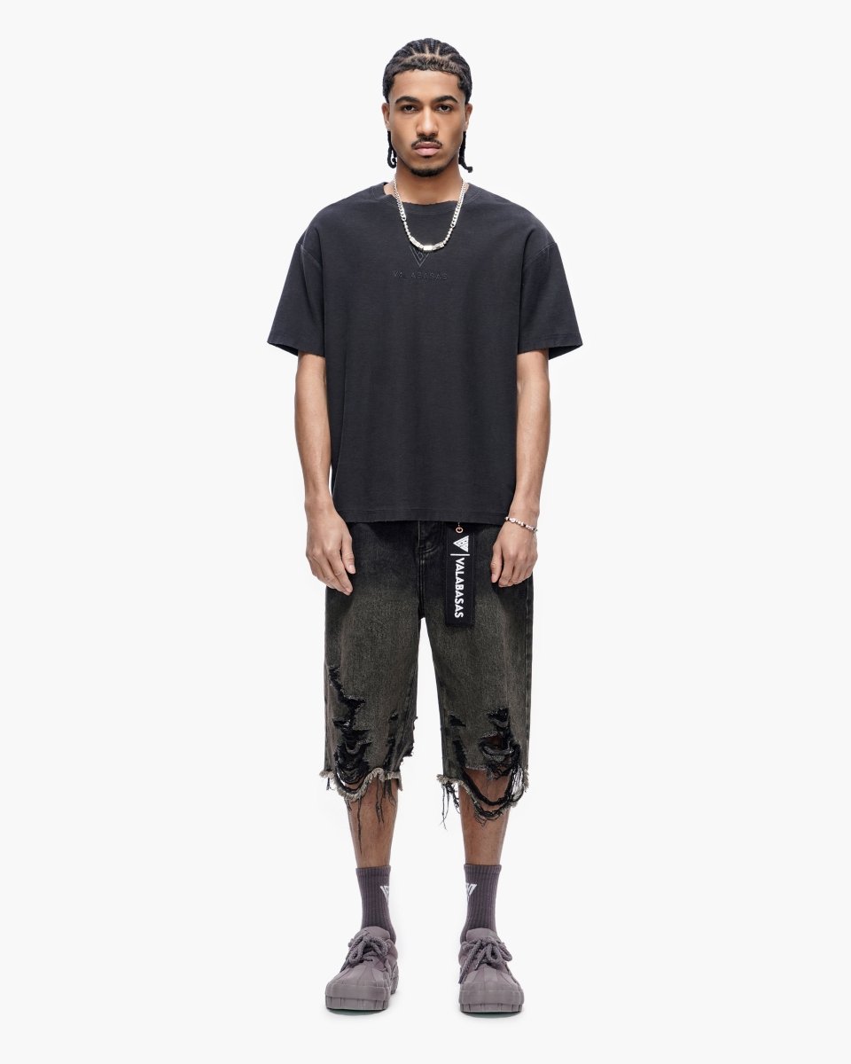 Iceland Dark Grey Wash Jorts - Valabasas