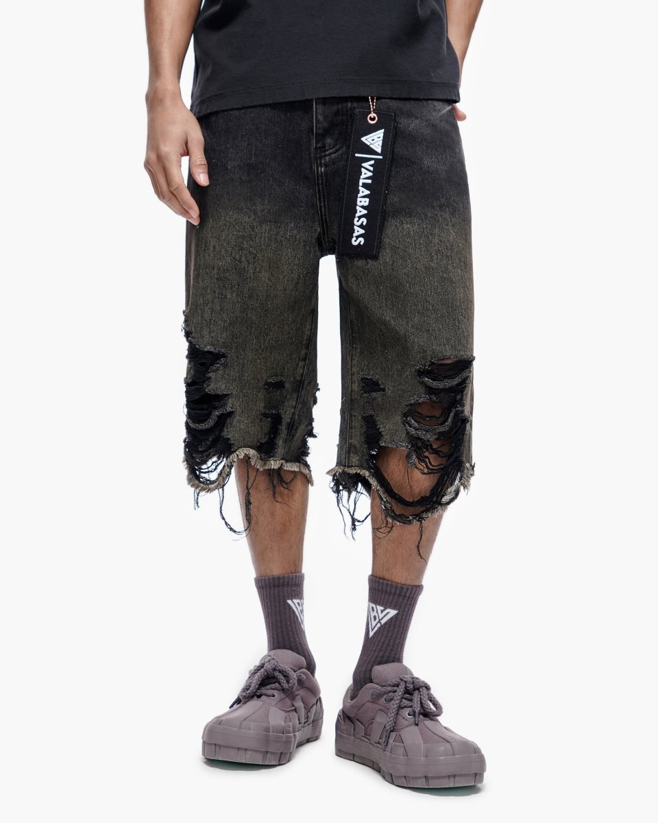 Iceland Dark Grey Wash Jorts - Valabasas