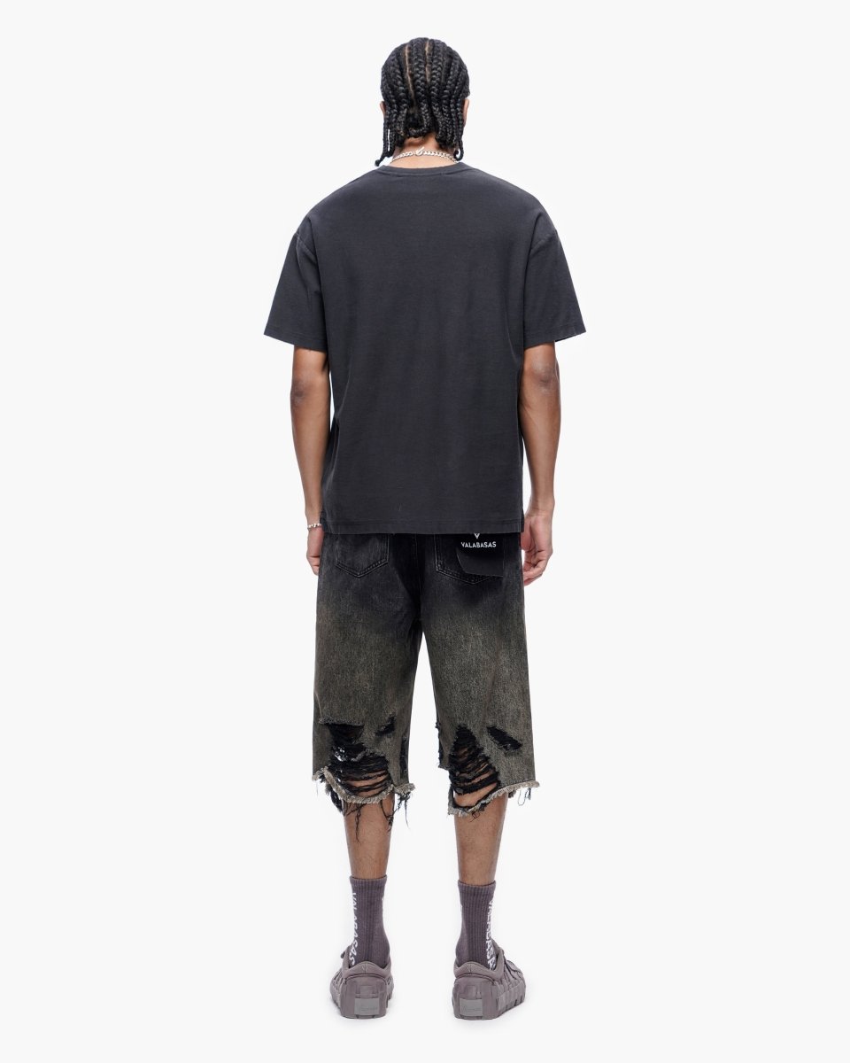 Iceland Dark Grey Wash Jorts - Valabasas