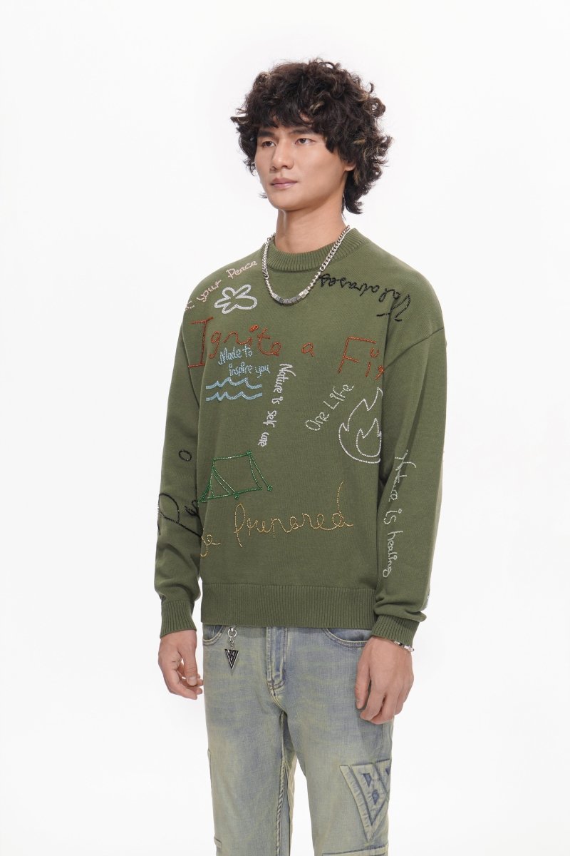 Ignition Green Crewneck - Valabasas