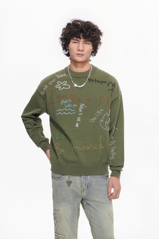 Ignition Green Crewneck - Valabasas