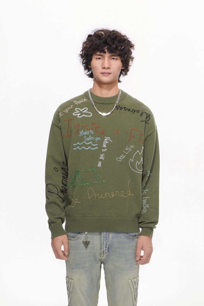 Ignition Green Crewneck - Valabasas