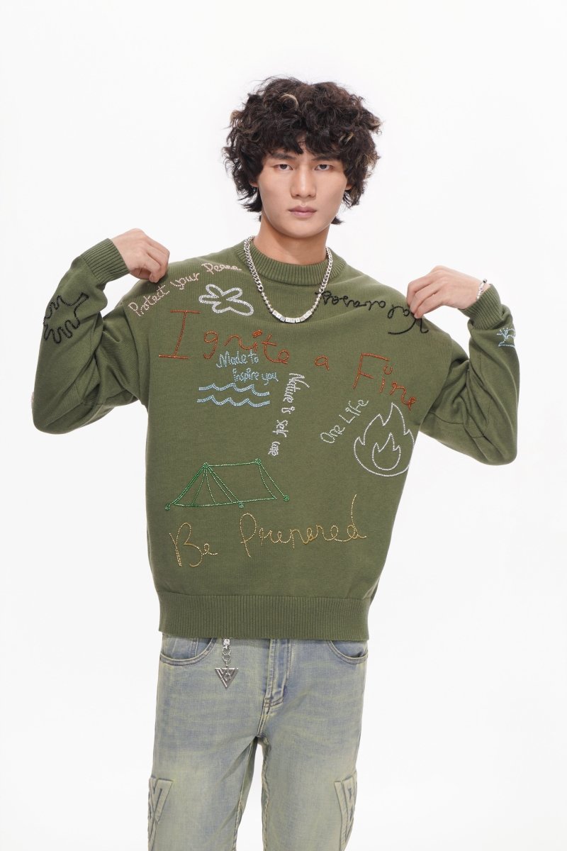 Ignition Green Crewneck - Valabasas