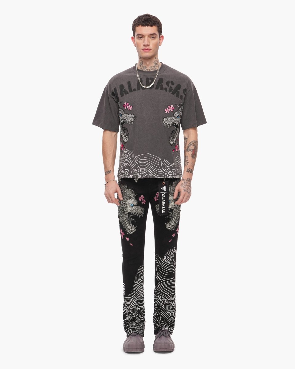 Ikari Tee Washed Black - Valabasas