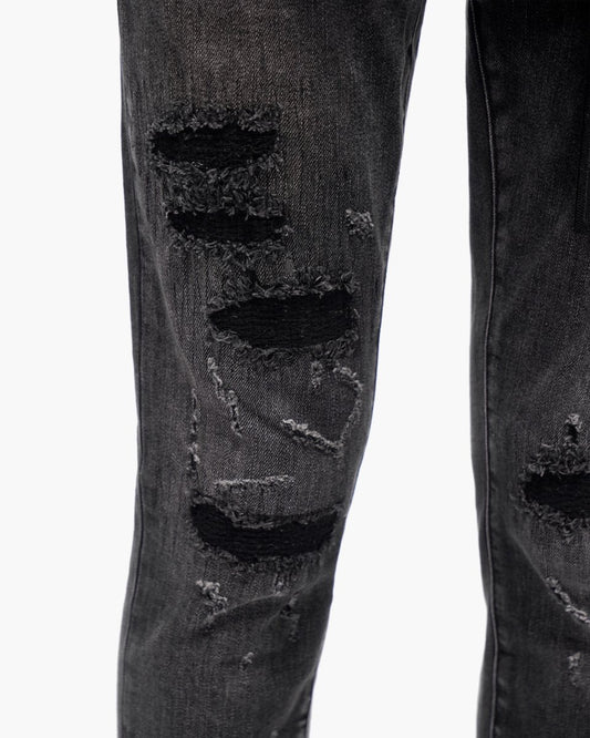 Ilyas Charcoal Skinny Jeans - Valabasas