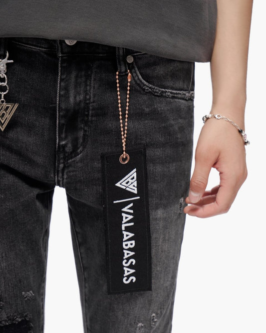 Ilyas Charcoal Skinny Jeans - Valabasas