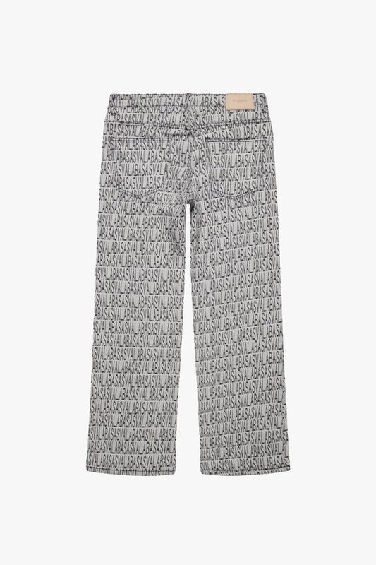 "IMPRINT" BAGGY DENIM JEAN BLACK WHITE - Valabasas