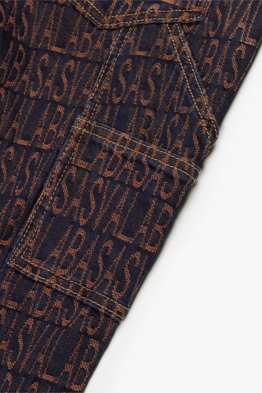 "IMPRINT” STACKED FLARE JEAN BLACK ORANGE - Valabasas