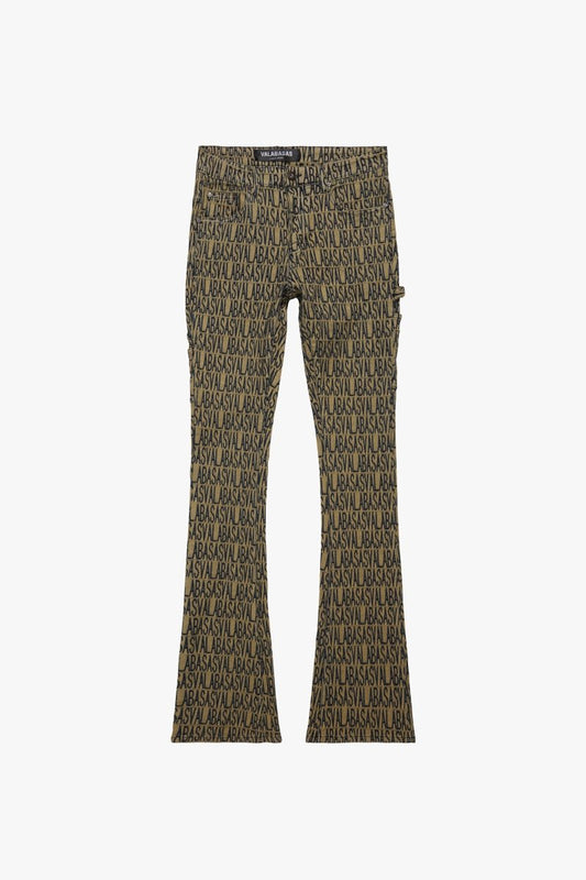 "IMPRINT" STACKED FLARE JEAN DIRTY VINTAGE WASH - Valabasas