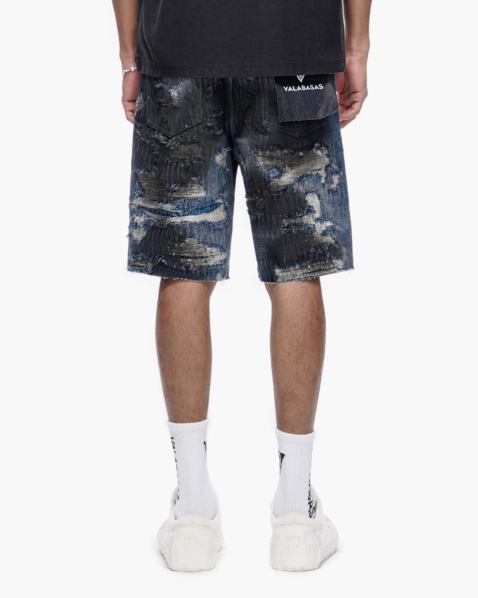 VALABASAS デニムショーツ Incise Shorts Dark Blue – Valabasas