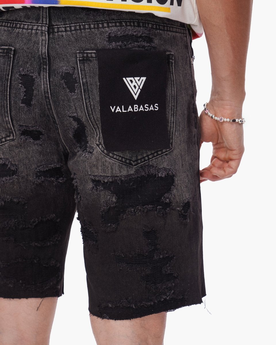 Incise Shorts Grey Wash - Valabasas