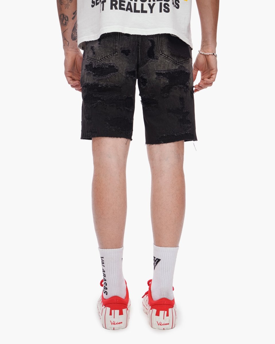 Incise Shorts Grey Wash - Valabasas