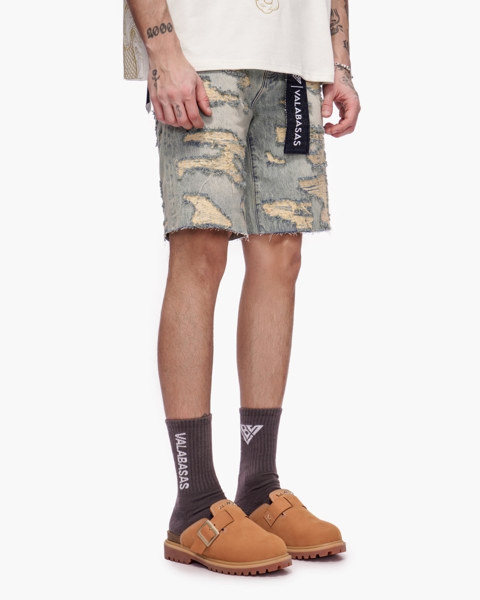 Incise Shorts Vintage Wash - Valabasas