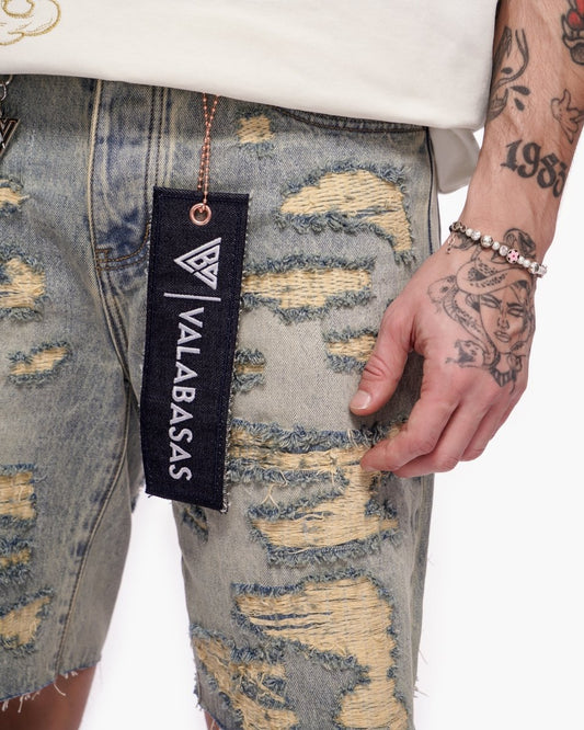 Incise Shorts Vintage Wash - Valabasas