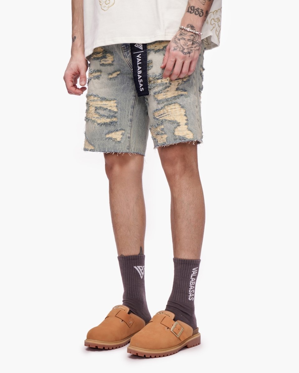 Incise Shorts Vintage Wash - Valabasas