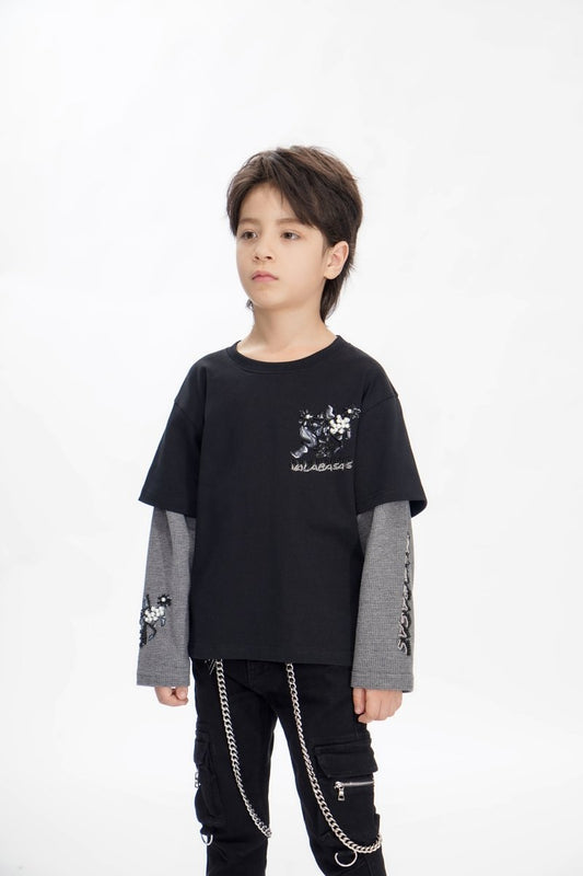 Inheritance Kids Black Tee - Valabasas