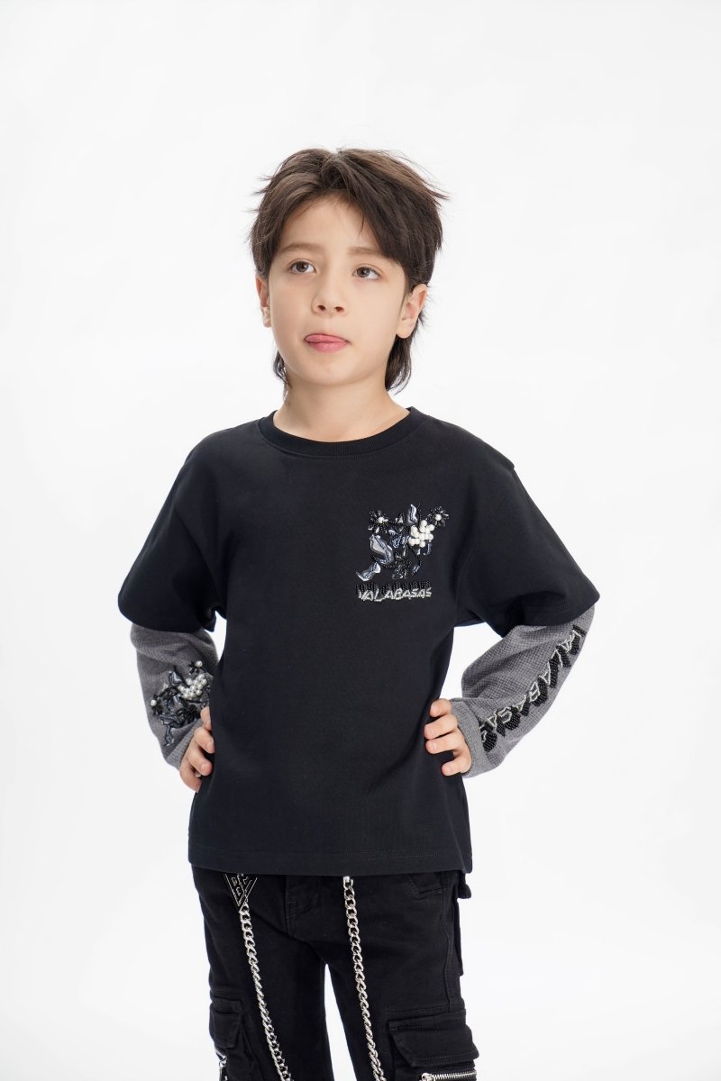 Inheritance Kids Black Tee - Valabasas