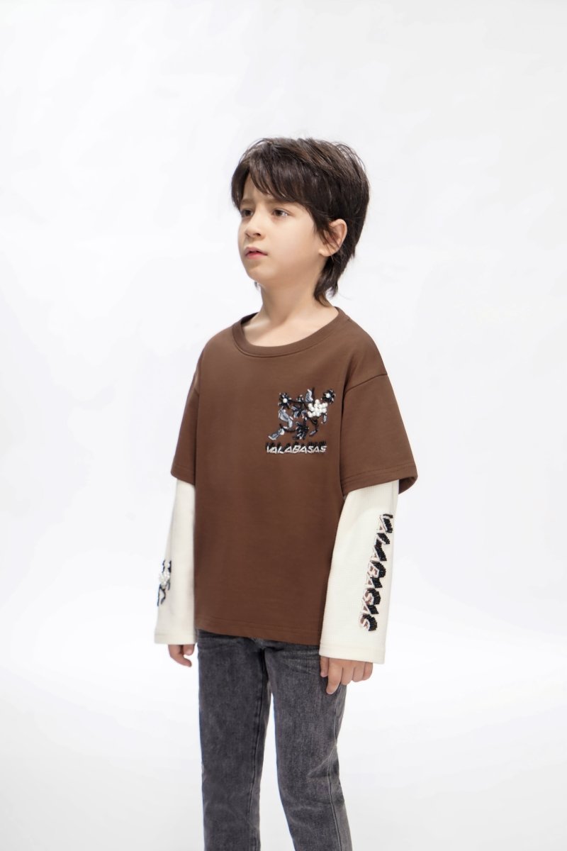 Inheritance Kids Brown Tee - Valabasas