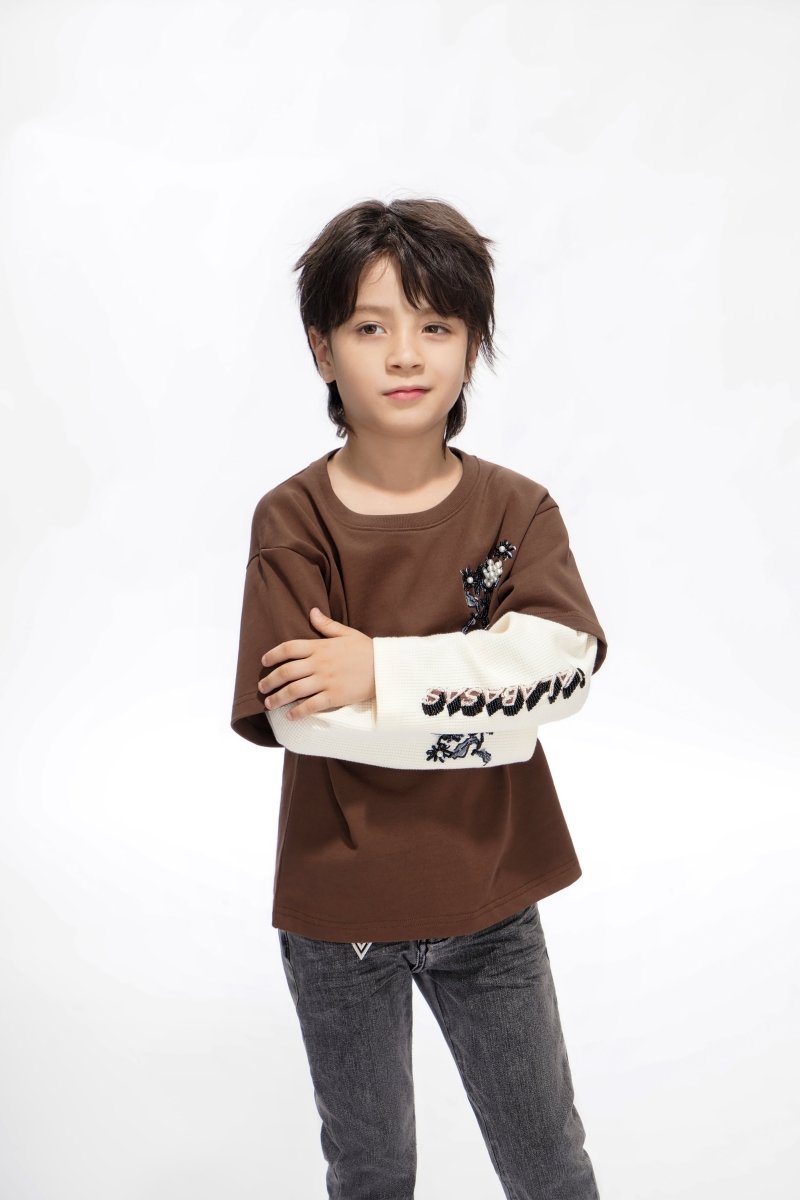Inheritance Kids Brown Tee - Valabasas