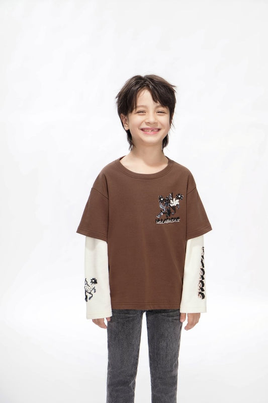 Inheritance Kids Brown Tee - Valabasas