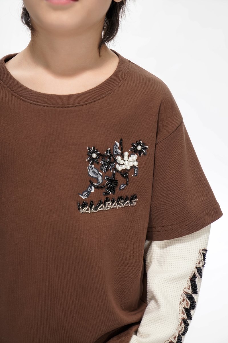 Inheritance Kids Brown Tee - Valabasas