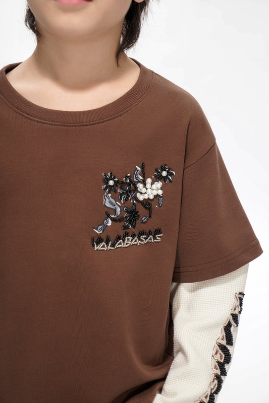 Inheritance Kids Brown Tee - Valabasas