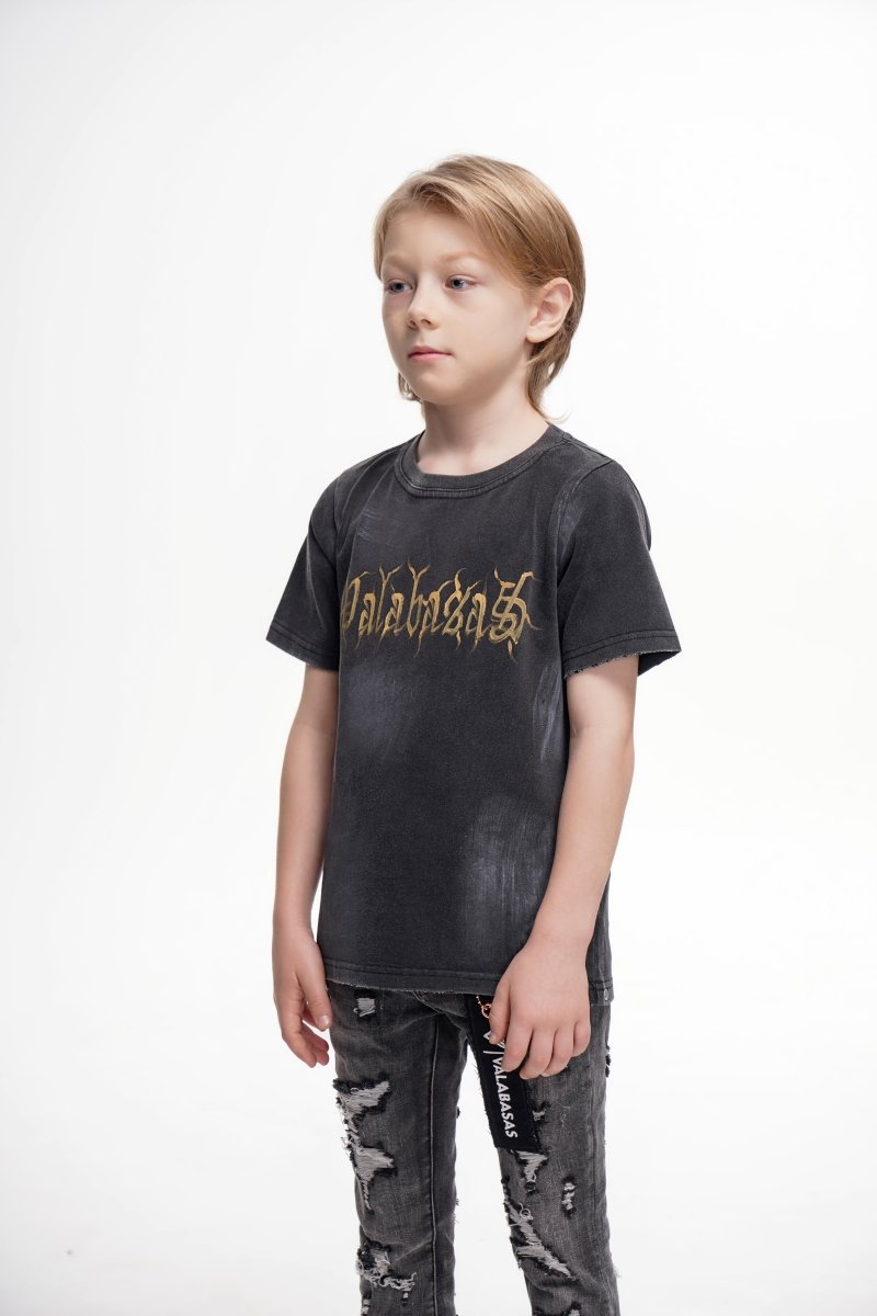 Inked Elegance Kids Tee Black - Valabasas