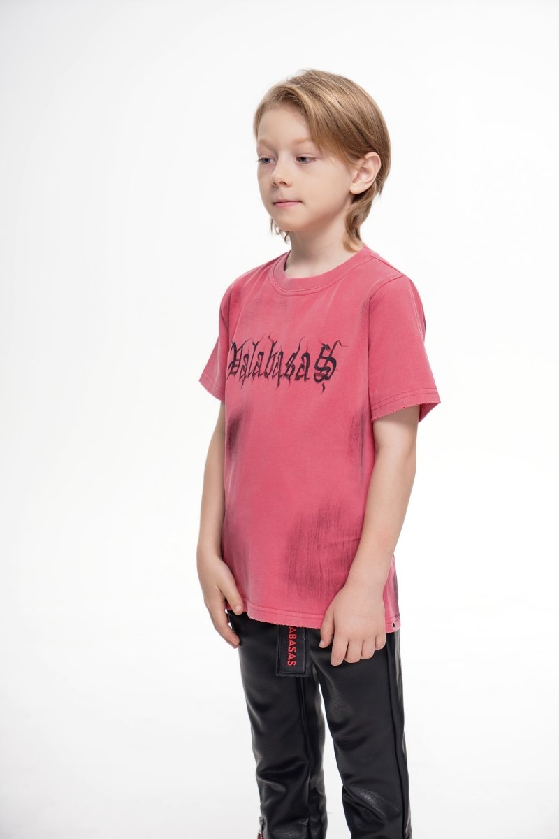 Inked Elegance Kids Tee Vintage Red - Valabasas