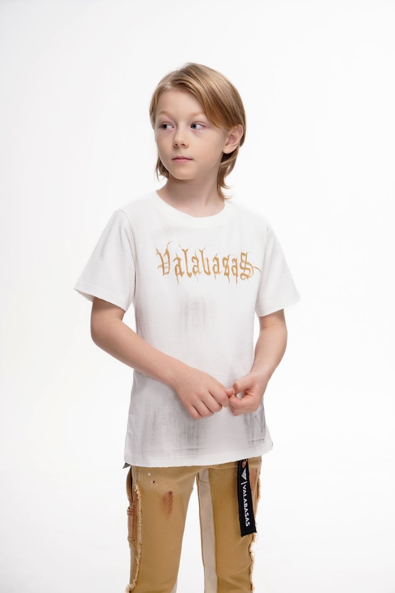 Inked Elegance Kids Tee White - Valabasas