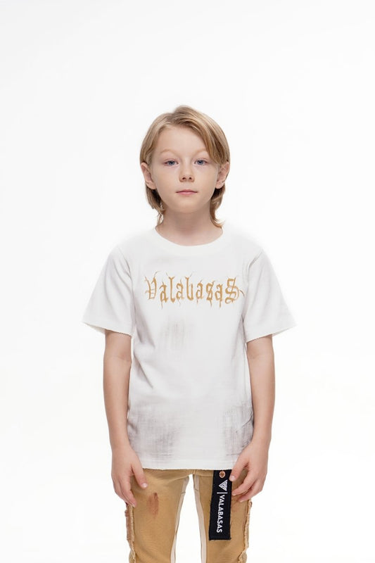 Inked Elegance Kids Tee White - Valabasas