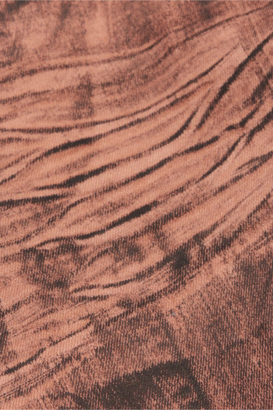 "INKSTRIKE” STACKED FLARE JEAN TAN BLACK - Valabasas