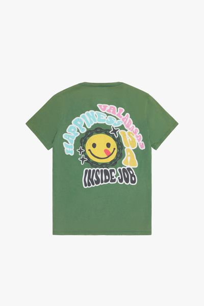 "INSIDE JOB" TEE VINTAGE GRASS GREEN - Valabasas