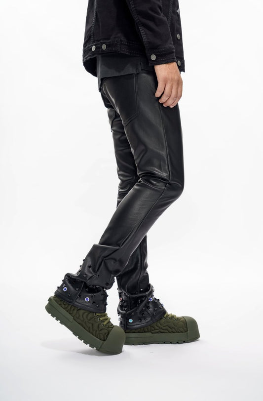 Ion Black Leather Stacked - Valabasas