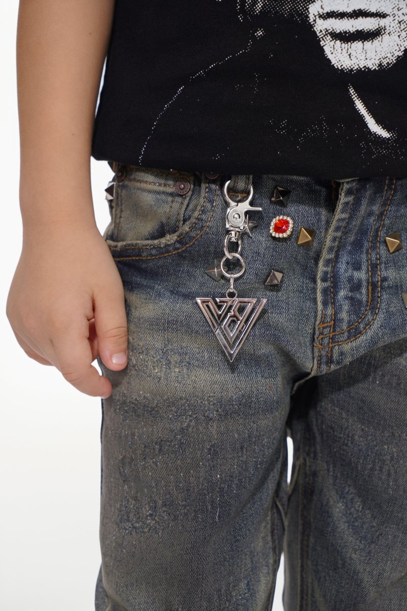 Ion Dt. Blue Wash Waxed Stacked Jean - Valabasas