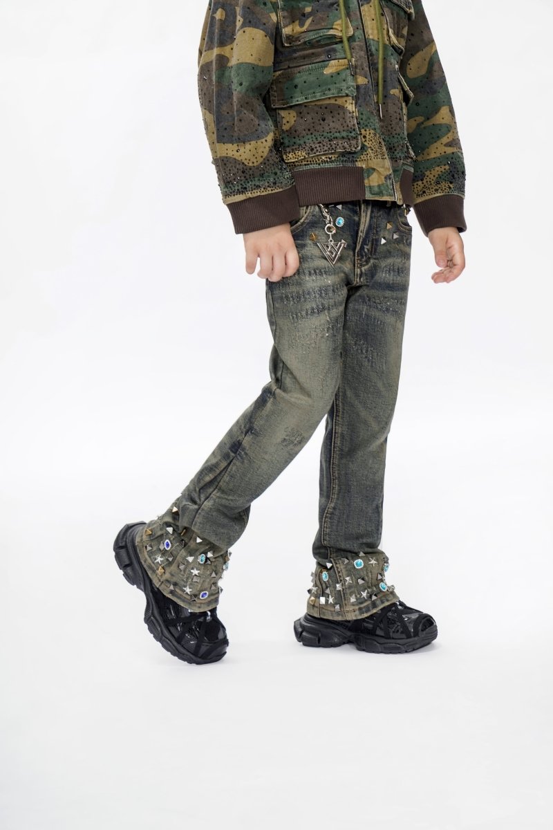 Ion Kids Vt. Wash Waxed Stacked Jeans - Valabasas