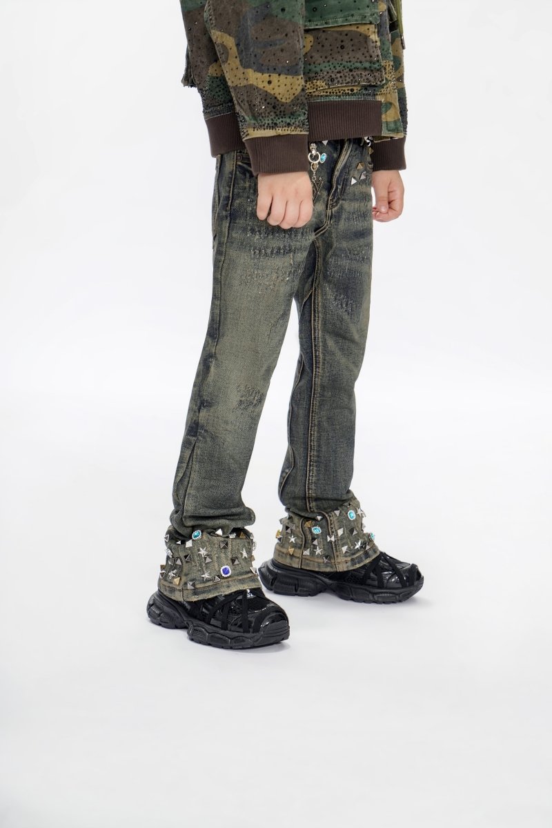 Ion Kids Vt. Wash Waxed Stacked Jeans - Valabasas