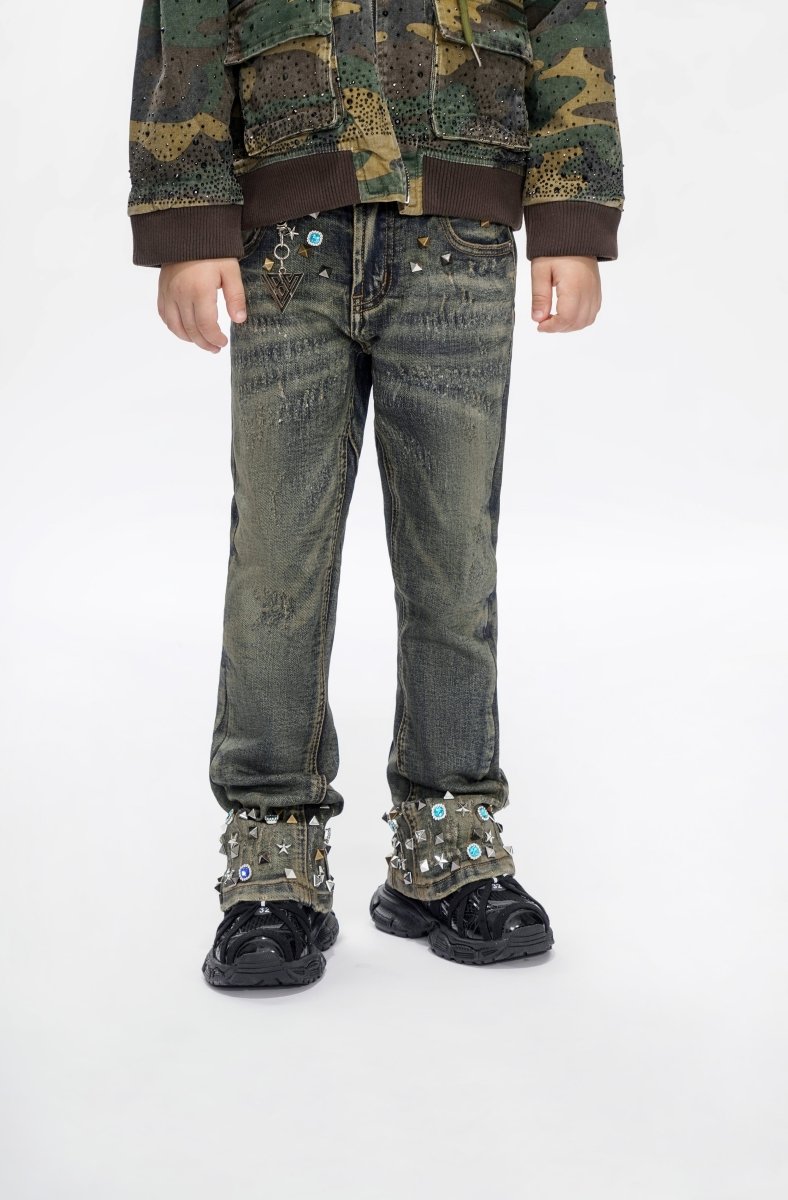 Ion Kids Vt. Wash Waxed Stacked Jeans - Valabasas