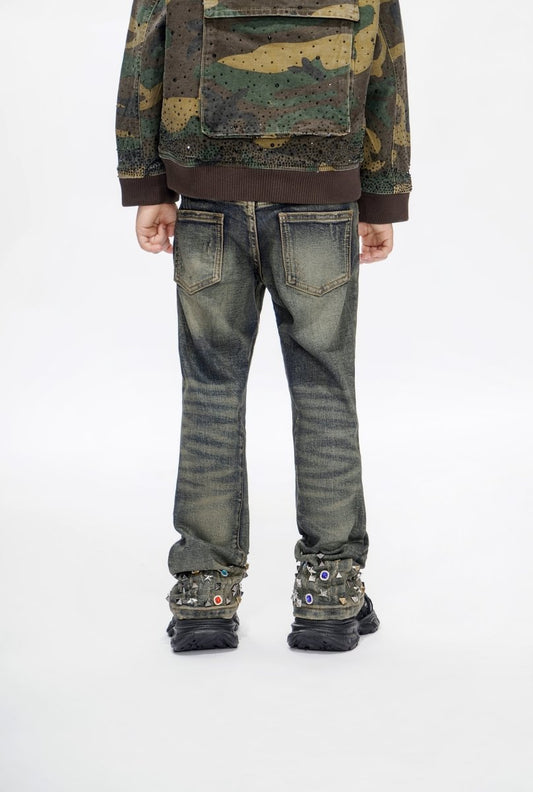 Ion Kids Vt. Wash Waxed Stacked Jeans - Valabasas