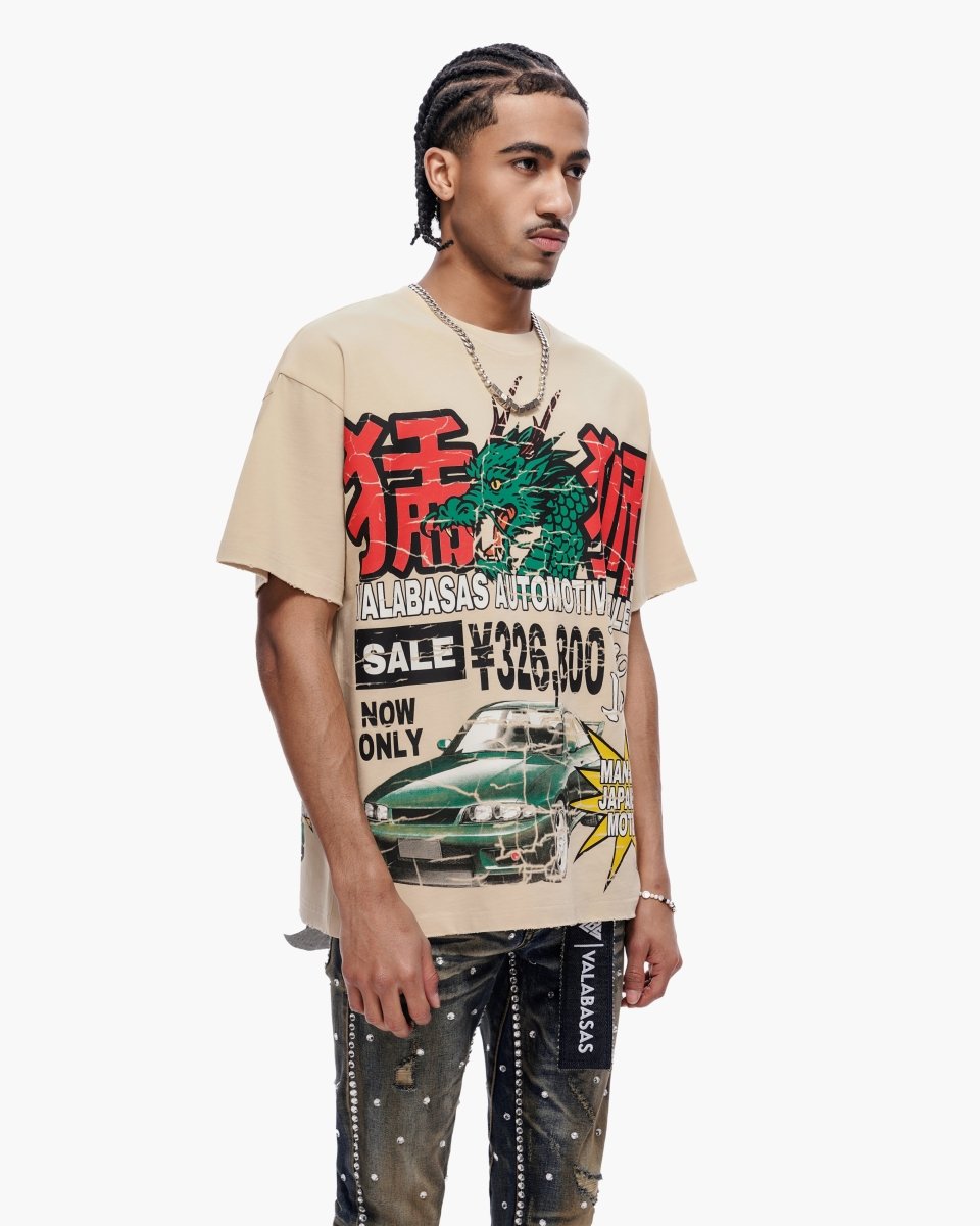 Japanese Motors Tee Beige - Valabasas