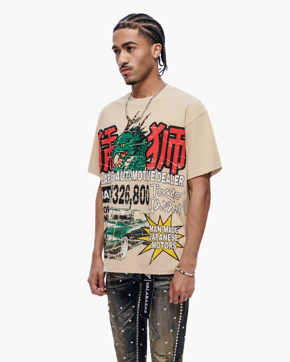 Japanese Motors Tee Beige - Valabasas
