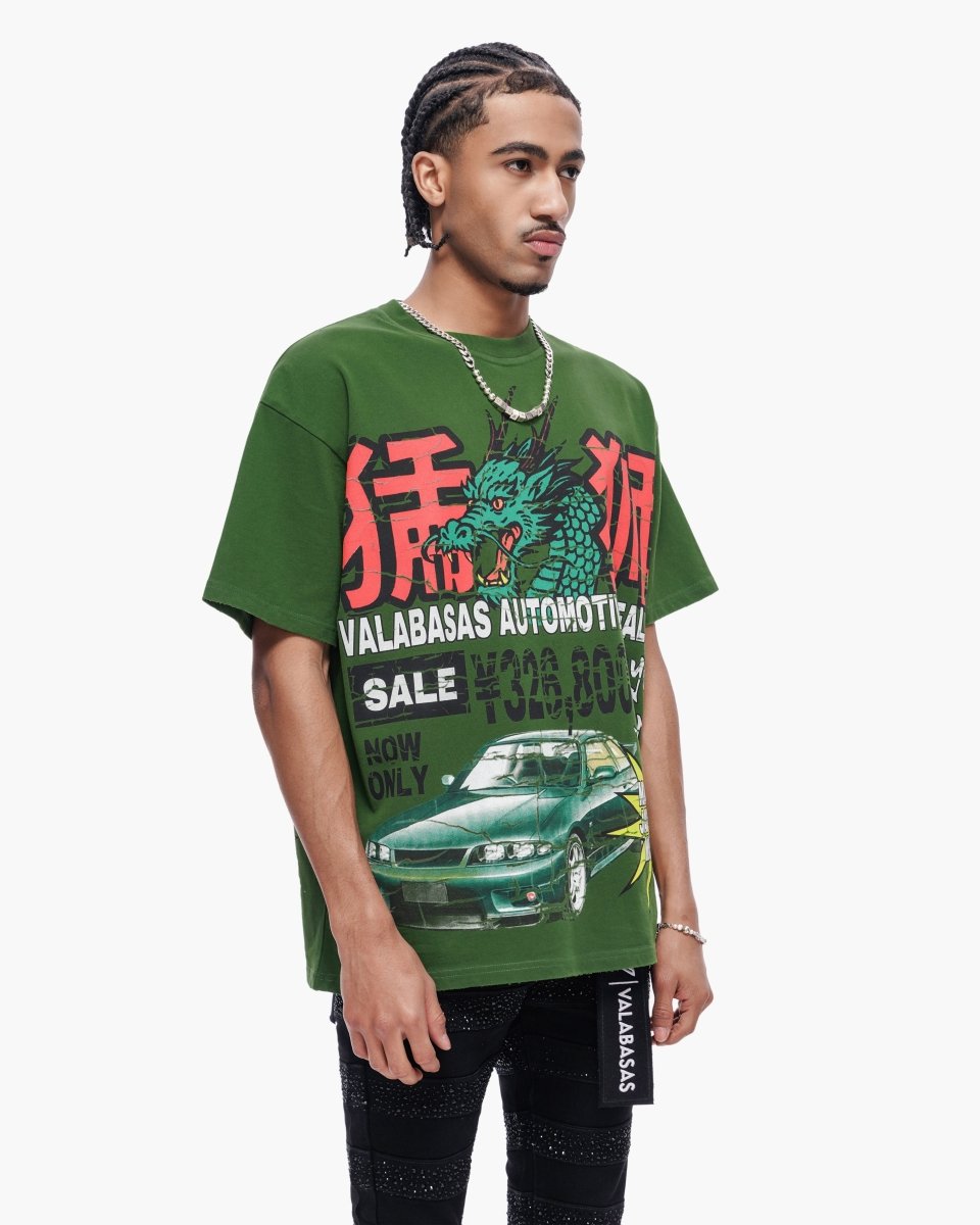 Japanese Motors Tee Green - Valabasas