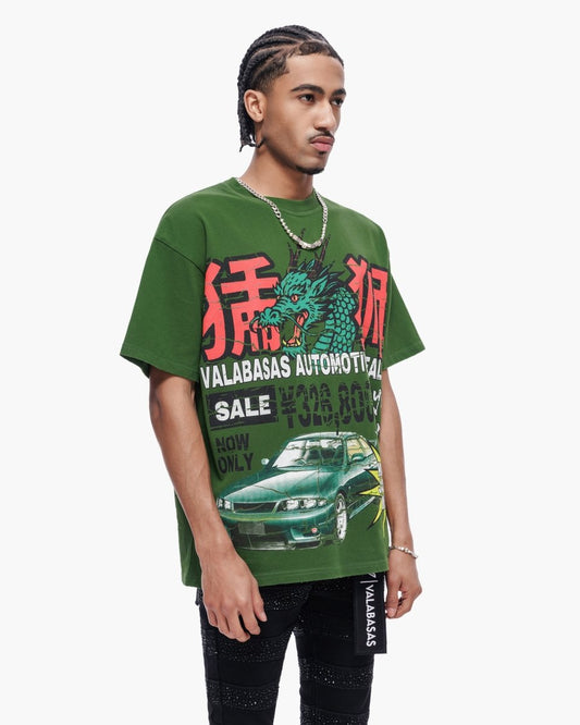 Japanese Motors Tee Green - Valabasas